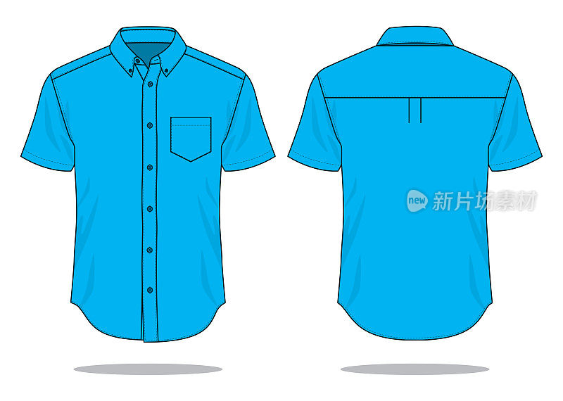 Blue Uniform Shirt Vector for Template